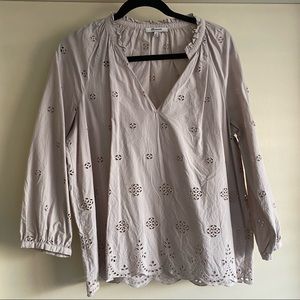 Madewell Lavender Eyelet Shirt